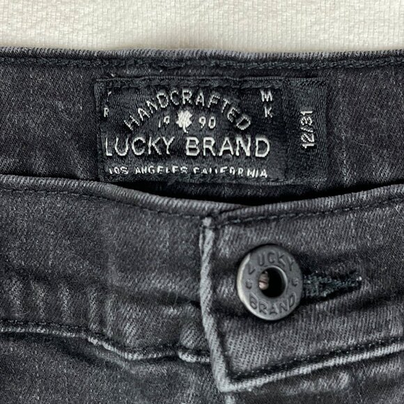 Lucky Brand Brooke Legging Jean Size 12/31 Black Wash Charcoal Skinny Leg - Picture 4 of 16
